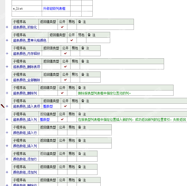 『超表颜色修改』外部超级列表框-置单元格颜色