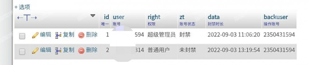居流的权限操作与封禁操作教程-附源码