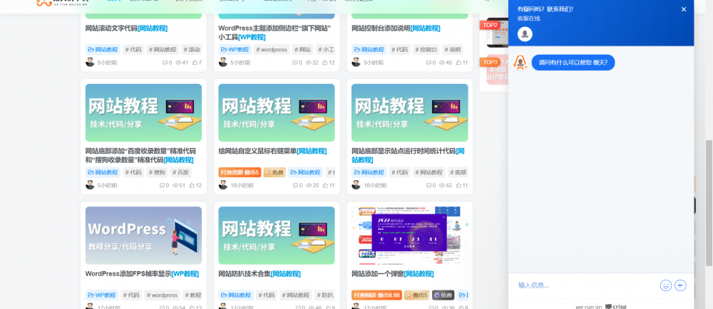 免费给网站添加一个在线客服聊天系统（crisp ）[网站教程]