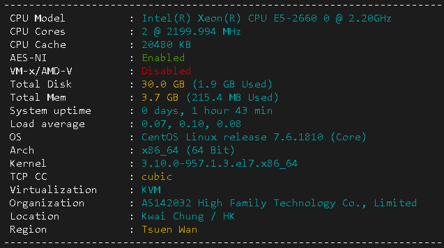 小黑云数据—香港CN2测评插图3