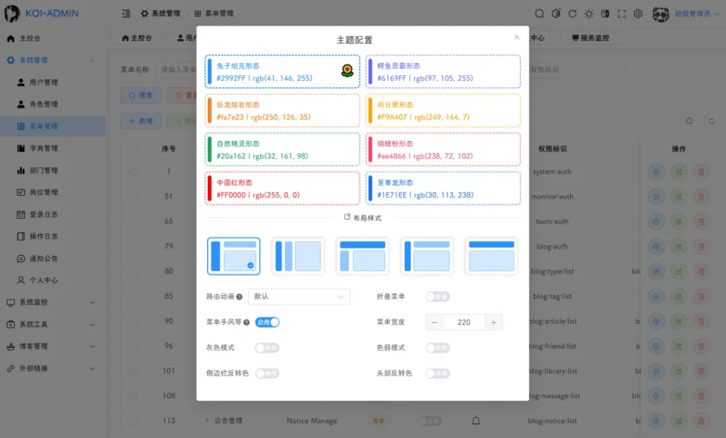 KOI ADMIN:二次元风格的管理系统模板插图1 KOI ADMIN:二次元风格的管理系统模板插图1